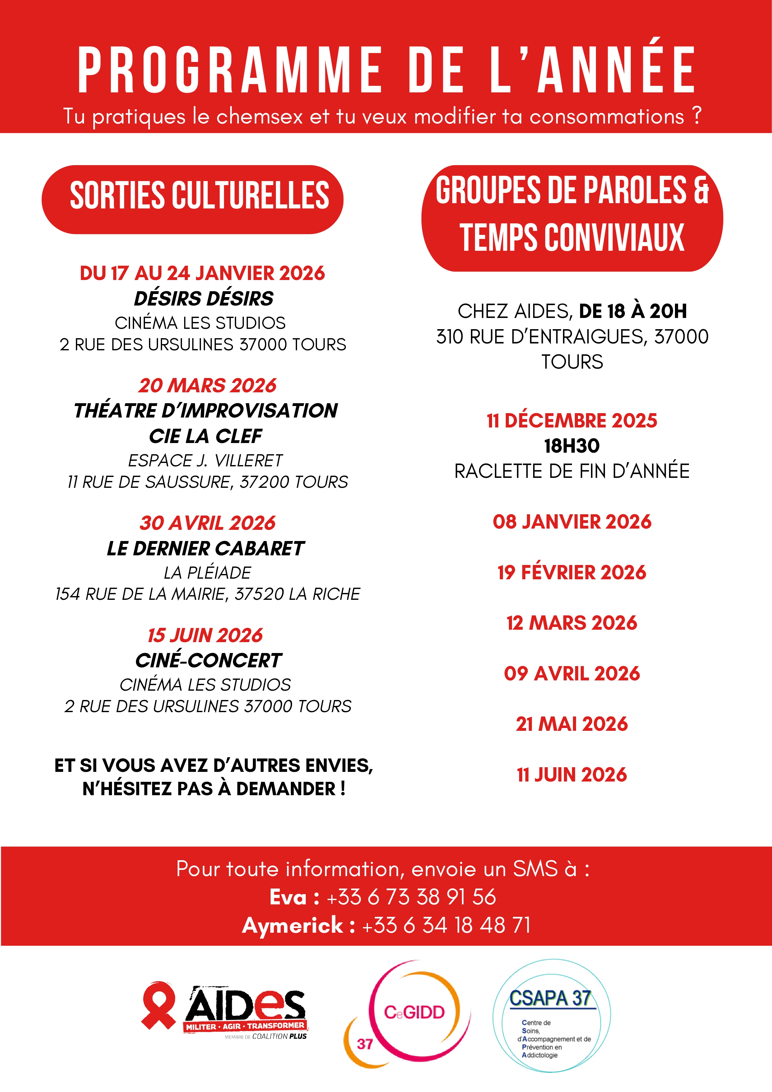 Programme chemsex 2026